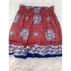 Old Navy Women’s M Red, Wht, Blue Lined Soft Waist Skirt. Cute, Fun